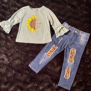 ⚜️2/$20⚜️SUNFLOWER LEOPARD PRINT OUTFIT